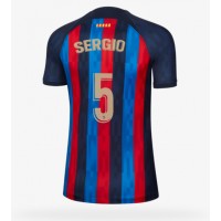 Barcelona Sergio Busquets #5 Fußballbekleidung Heimtrikot Damen 2022-23 Kurzarm